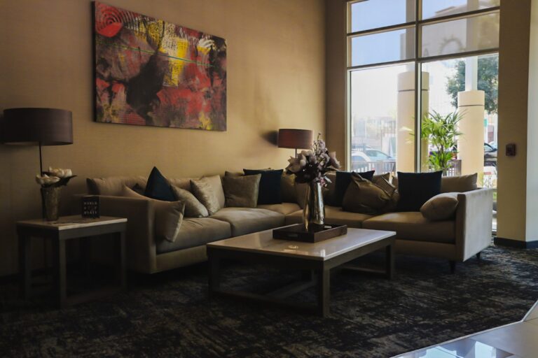 Lobby seating area at the Hyatt Place hotel in Tijuana